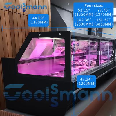 China There Are Four -2 ℃ Refrigeration Cabinet Bottom Of The Square Glass Service Deli Chiller for sale