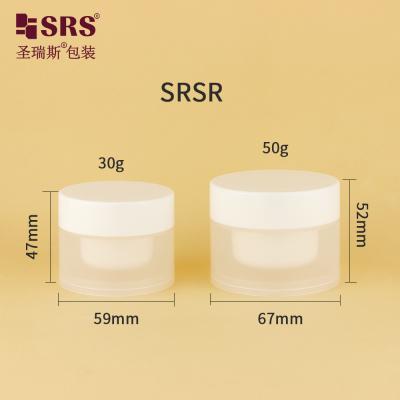 Cina SRSR 30g 50g Vasca vuota per cosmetici iniettabili Vaso di crema di plastica Rimpiazzabile Contenitore trasparente congelato in vendita