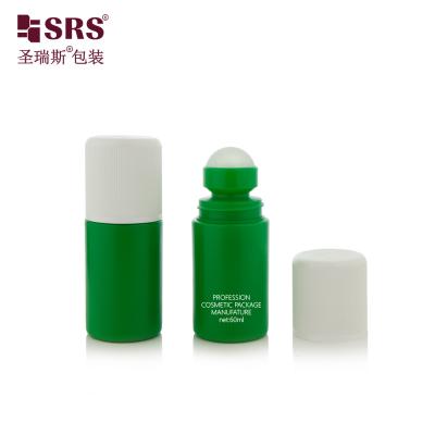 China RPPC1-60ML Aanpassing groene vaste kleur Plastic PP PCR Recycled Material Roll On Deodorant Gel Fles Verpakking Te koop
