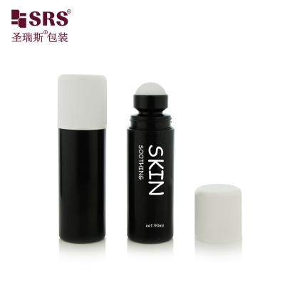 China RPPD1-90ML Zwarte Matte PP Plastic Flasje Met Kindwerend Kap Dubbele Wand Geen lekken Voor Antitranspirant Gel Te koop