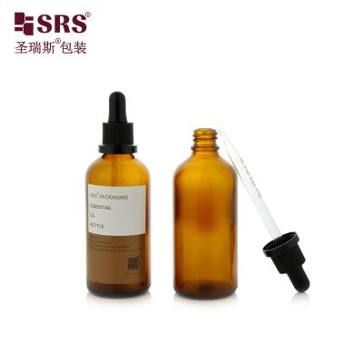China D012 Hair Serum Essence Glass Dropper Bottle Round Shape 5ml 10ml 15ml 20ml 30ml 50ml 100ml Packaging for sale