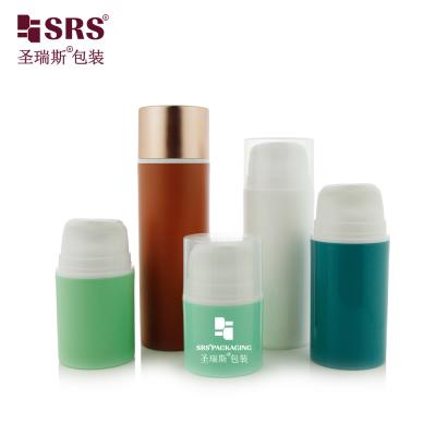 Cina PA609 Snap On Tipo Pompa PP PCR Materiale riciclato Lozione senza aria Bottiglia imballaggio Personalizzazione per la pulizia del siero della cura della pelle in vendita