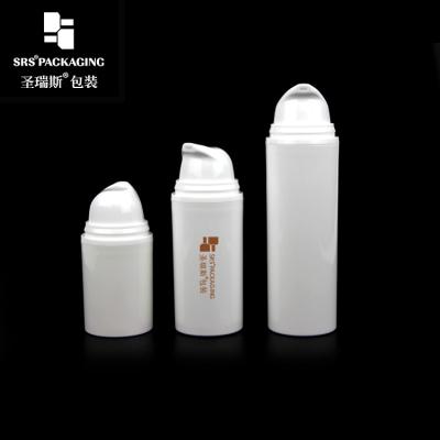China PA203 bomba de forma redonda injecção vazia frasco sem ar de plástico branco 15 ml à venda