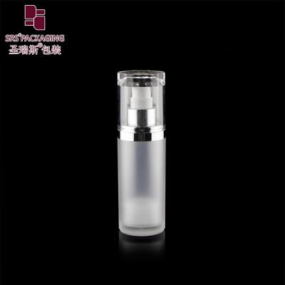 中国 15ml 30ml 50ml 丸い形 カスタムカラー アクリルローション 空気のないボトル 販売のため
