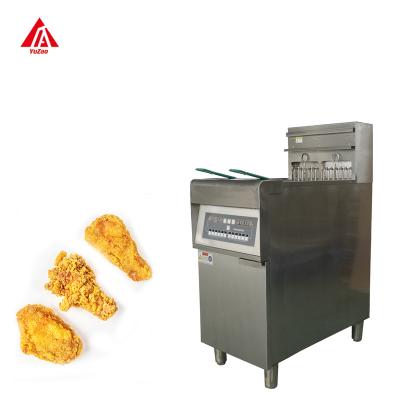 China Safety Kitchen Equipment Electric Power Saving And Timed Frying Standing Smart 2tank Commercial Fryer With Basket for sale