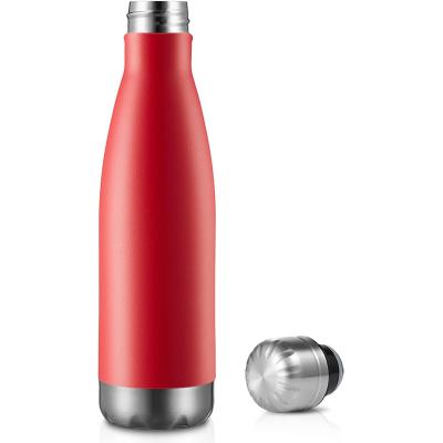 China PORTABLE Eco Friendly 17oz Double Wall Vacuum Insulated 500ml Cola Shape Water Bottle Leakproof Sport Stainless Steel for sale