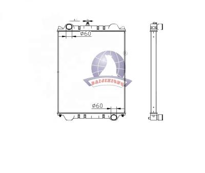 China 13086 Brand Aluminum Truck Radiator Copper Truck Radiator Polar Radiator For Truck for sale