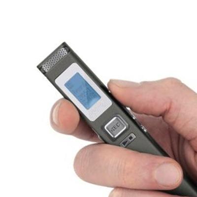 China Espião de fábrica profissional palestra bolso digital dois microfones gravador de voz à venda