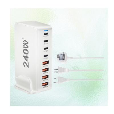 China XZH 8-Ports Compacto 240W USB C Carregador PPS PD 100W 30W QC18W Estação de Carregamento Rápido Multiport para MacBook Laptop I Phone à venda