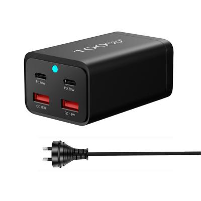 China XZH até 100W Total USB PD Powder Carregador de Carregamento Rápido 100W PD GaN 4-Port Type-C Carregador USB-C à venda
