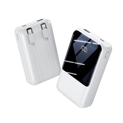 China Hochkapazitäts-Powerbank mit LED-Display und eingebauten Kabeln zu verkaufen