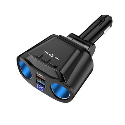 China Universal Dual Usb 15w Fm Blue Handsfree Transmitter Car QC 3.0 Adapter Mp3 Player Tooth 5.1 Mobile Charger With Blue Tooth for sale