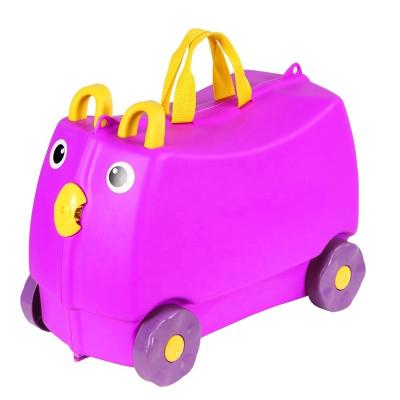 China Eco-friendy BL-01 cute pattern baby kids plastic suitcase travel ride on luggage for wholesale for sale