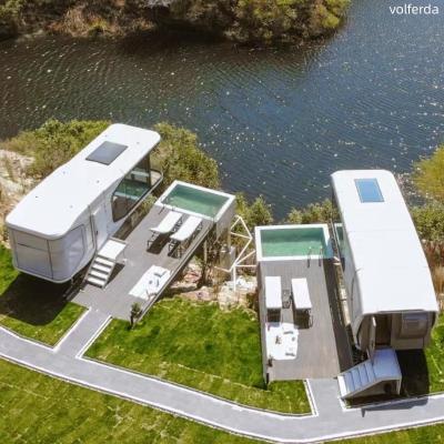 China Waterproof VOLFERDA House Resort Style Luxurious Aluminum Alloy Shell Prefab House Mobile Home for sale