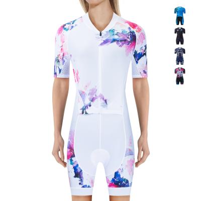 China Breathable Custom Short Sleeve Bike Tank Top Women Cycling Bib Bib Padded Race Bib Tights Ciclismo Triathlon for sale