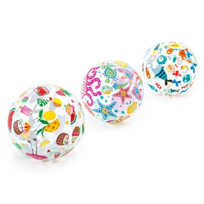 China INTEX 59040 WHOLESALE ANIMATED PRINT PVC INFLATABLE BEACH BALL 51CM WHOLESALE FOR KIDS for sale