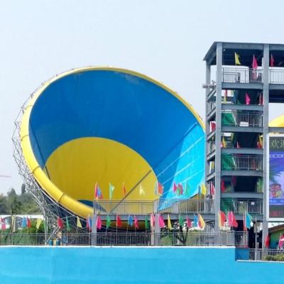 China Corrediça de água grande para adultos, altura do furacão da fibra de vidro da plataforma de 14.6m à venda