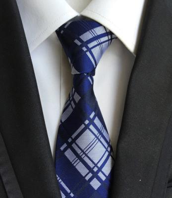 China Latest formal fashionable elegant polyester plaid custom cheap men's tie to match shirts tie china for sale
