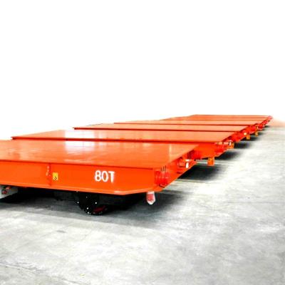 China 150t Electric Trackless Flat Bed Transfer Carts for Workshop/Steel Factory Te koop