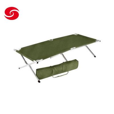 China Army Green Outdoor Camping Bed Aluminum Frame Military for sale