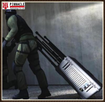 China Pelican Militar VHF UHF Telefone celular portátil 2G / 3G / 4G / 5G / GPS / Wifi Jammer de sinal à venda