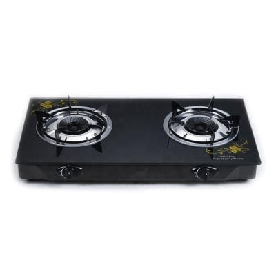 China Factory price gas cooker competitive gas cooker nutri tempered glass luxury brass burner gas cooker for sale