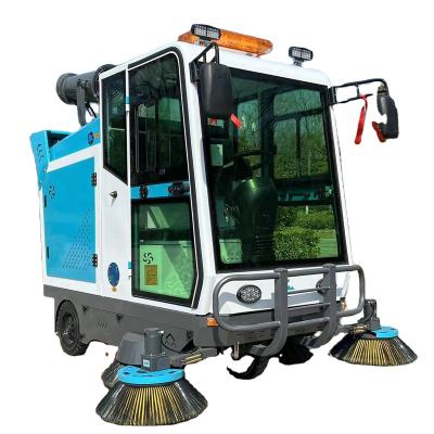 China Electric pollution-free fully closed floor road brush ride-on industrial street sweeper scrubber cleaning equipment for sale