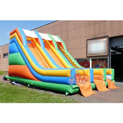 China Large Double Lane Outdoor Rental Inflatable Slide Adult Party Playground Inflatable Slide For Sale for sale