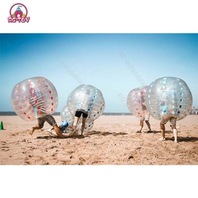 China Toy PVC /TPU Inflatable Soccer Ball Bubble Inflatable Human Bumper Football For Kids And Adults for sale
