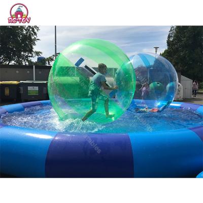China TPU/PVC Inflatable Toy Running Water Bubble Roller Inflatable Transparent Inflatable Water Ball For Kids for sale
