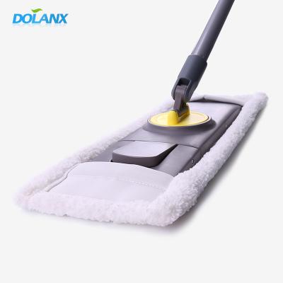 China Sustainable Household Goods Wet And Dry Swivel Magic Easy Use 360 Floor Cleaning Flat Mop for sale