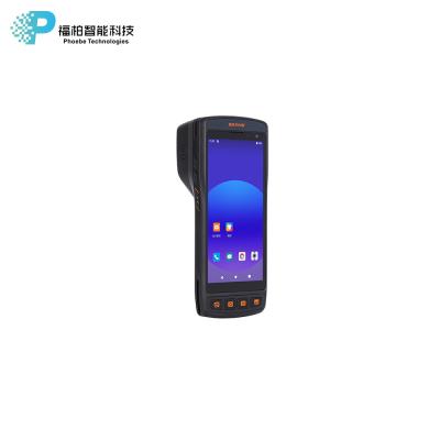 China PDA portátil escáner de códigos de barras 2D terminal de mano con impresora de etiquetas de 58 mm en venta