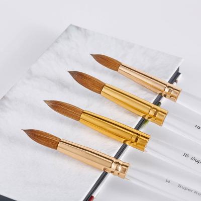 China 100% Germany Kolinsky Size High Quality International Round Sand Nail Brush NAIL Tools Acrylic Nail Brush Pencils for sale