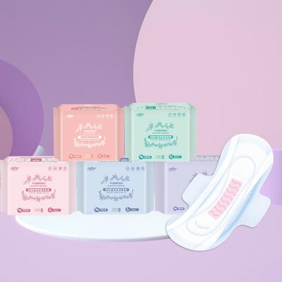 Китай Гипоаллергенные хлопчатобумажные менструальные подложки нетоксичные менструальные подложки с крыльями продается