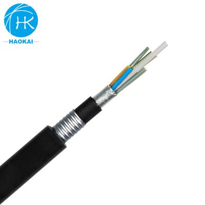 Chine Cable à fibre optique blindé extérieur double enveloppe PE GYFTA53 à vendre