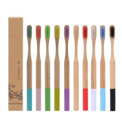 China Disposable Bamboo Customized Organic Biodegradable Child Soft Toothbrush for sale