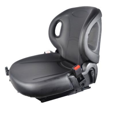China Universal Equipment KL Seating Universal Black PVC Backrest Adjustable Forklift Seat With Armrest for sale