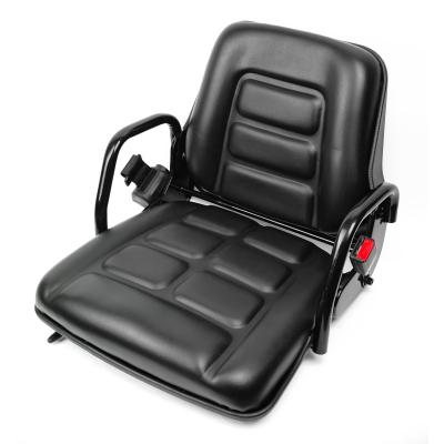China Machinery Repair Shops Aftermarket Universal Adjustable Forklift Seat with Seat Belt, Full Suspension Seat with Foldable Cushion for sale
