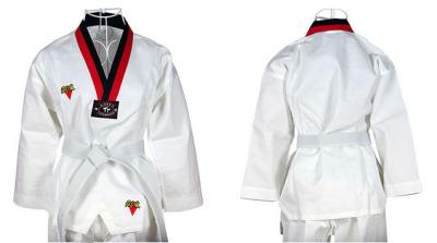 China 110-180cm white Custom taekwondo clothes uniform suits manufacturer for sale