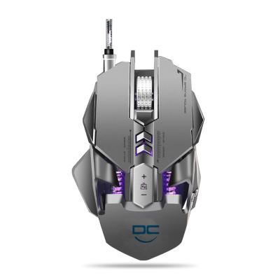 China RGB Lamp 12 Speed DPI Full Color Regulation Speed RGB Gaming Light Wired Mechanical Mouse With Counterweight for sale