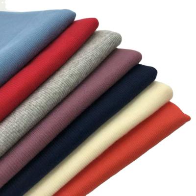 Chine Pure Cotton Rib Fabric 588 Colours , rib knit fabric For Cuff Rib Collar Stretch à vendre