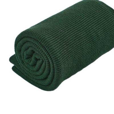 China Ribbed Cotton Knit Fabric , Stretch Knit Cuff Fabric For Swimwear Cloth Cuff Collar Band en venta