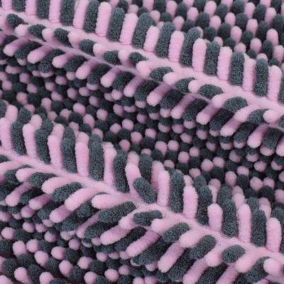 China Microfiber Polyester Chenille Fabric Malt Velvet Shaggy Fabric For Mop en venta