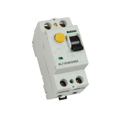 China MEKELEC Low Voltage Modular KL7-63-D F7 Residual Current Circuit Breaker Interruptor RCCB RCD 6KA 6KA for sale