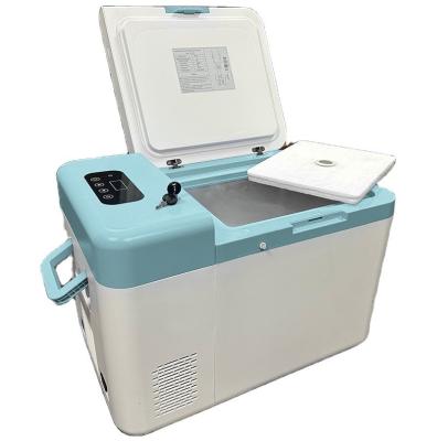 China 12V DC Portable 25L Ultra Low Temperature Cryogenic Freezer para Laboratório de Células-tronco à venda
