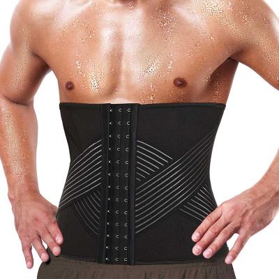 China Breathable Waist Trainer Belt for Men Cincher Weight Loss Belts Slimming Sweaty Corset Band Stomach Wraps Neoprene Body Shaper Fitness for sale