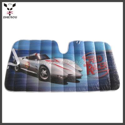 China Popular Racer Design PE Speed Car Window Sunshade Sun Shade Funny Car for sale