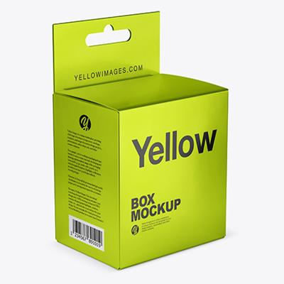 China Recyclable Square Box Earphone Charger Packaging Box With Hanging Hole for sale