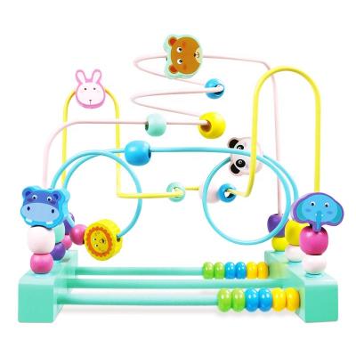 China Preschool Educational Toys Wholesale Macaron Animal Round Speed Game Six Line Beads Educational Toys for sale