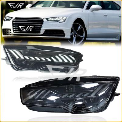 China Luz delantera LED para Audi A7 2011-2018 RS7 modificado Luz delantera de la cabeza con lente láser Lámpara de automóvil en venta
